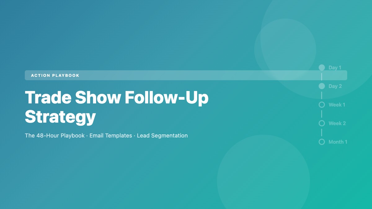 Trade Show Follow-Up Strategy: The 48-Hour Playbook