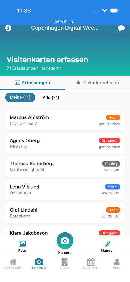 Kontakterfassung