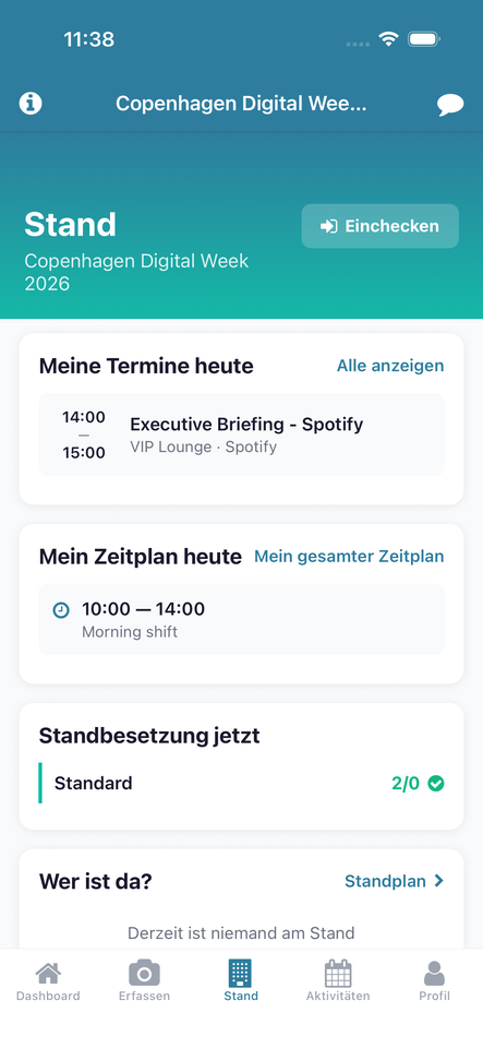 Stand & Check-in