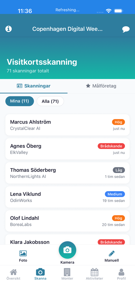 Kontaktinsamling